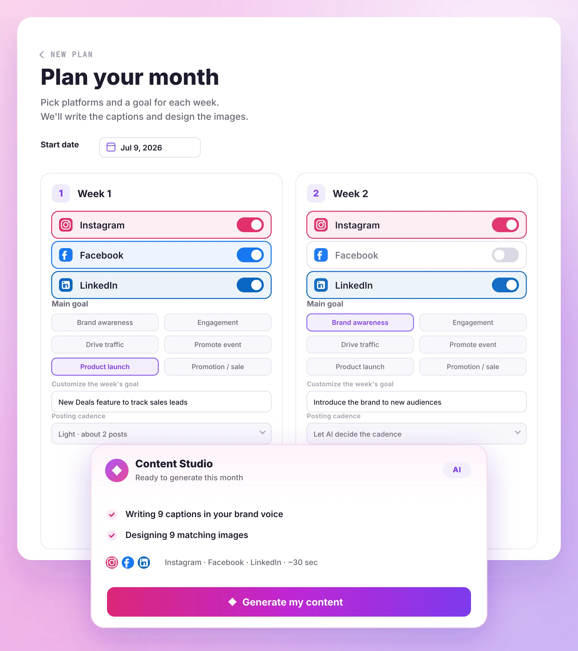 Social Media Content Management — Insytical screenshot